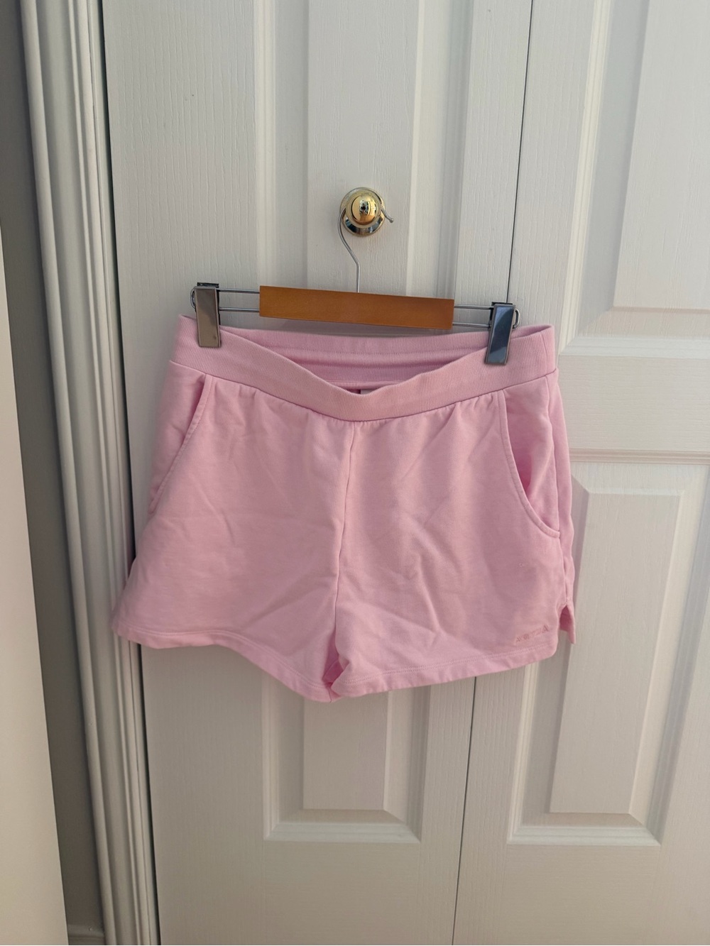 Aritzia Pale Pink High-Waist Lounge Shorts